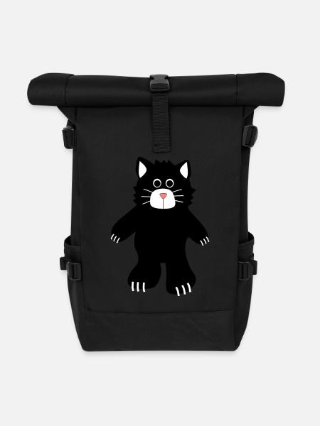 chat noir - Rolltop Rucksack - Schwarz