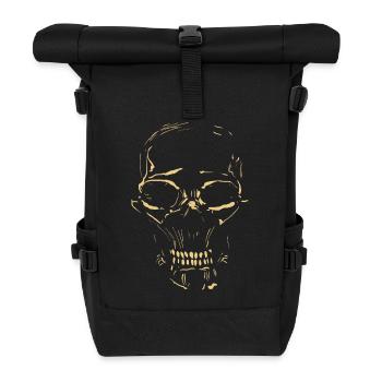 Skull Minimal Skull - Roll Top Backpack - black - Front