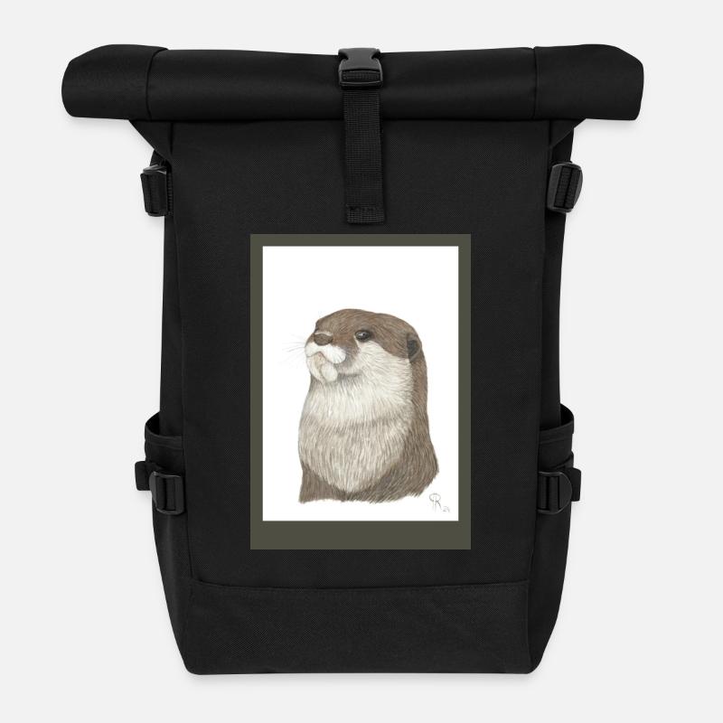240728 Loutre 3 - Sac à dos roll top - noir