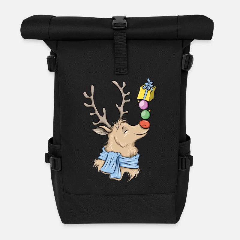 Rentier - Rolltop Rucksack - Schwarz