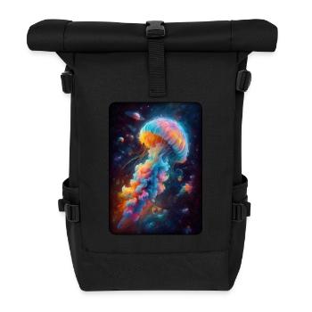 Cosmic Jellyfish Artwork - Roll Top Backpack - black - Front