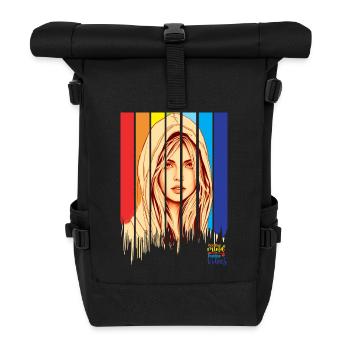 Positive, positive mind vibes life - Roll Top Backpack - black - Front