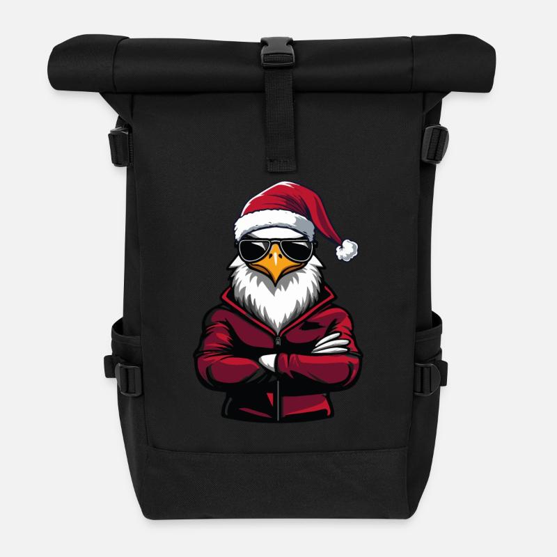 adler santa - Rolltop Rucksack - Schwarz
