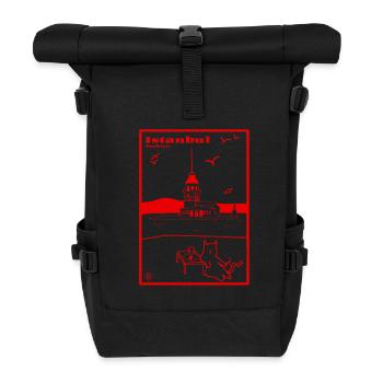 İstanbul, Turkey - Roll Top Backpack - black - Front