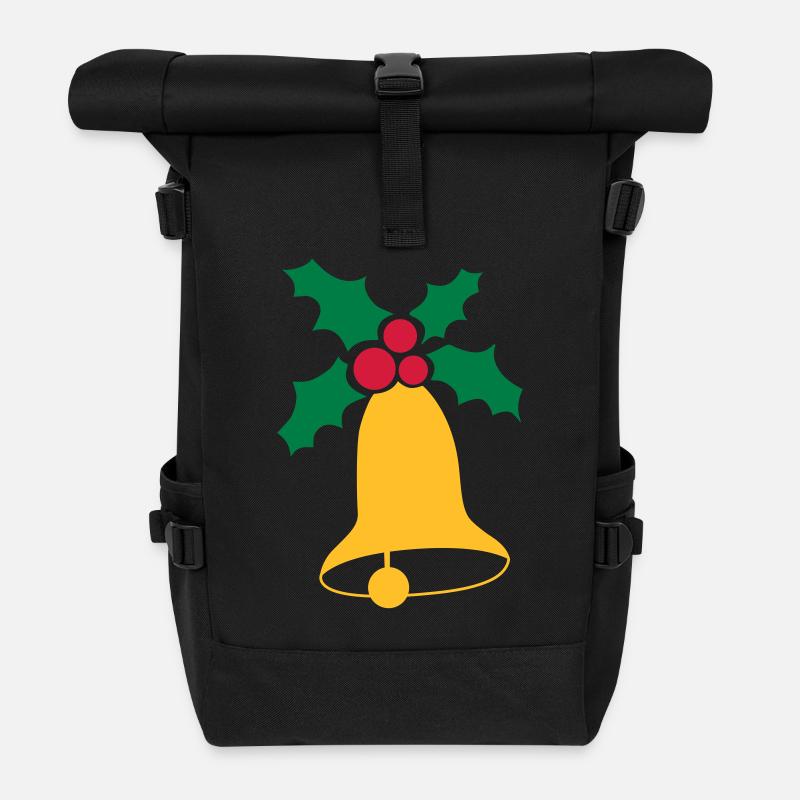 Cloches de Noël - Sac à dos roll top - noir