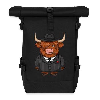 Highland cow mafia - Roll Top Backpack - black - Front