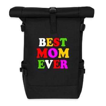 Best mom ever - Rolltop Rucksack - Schwarz - Vorne