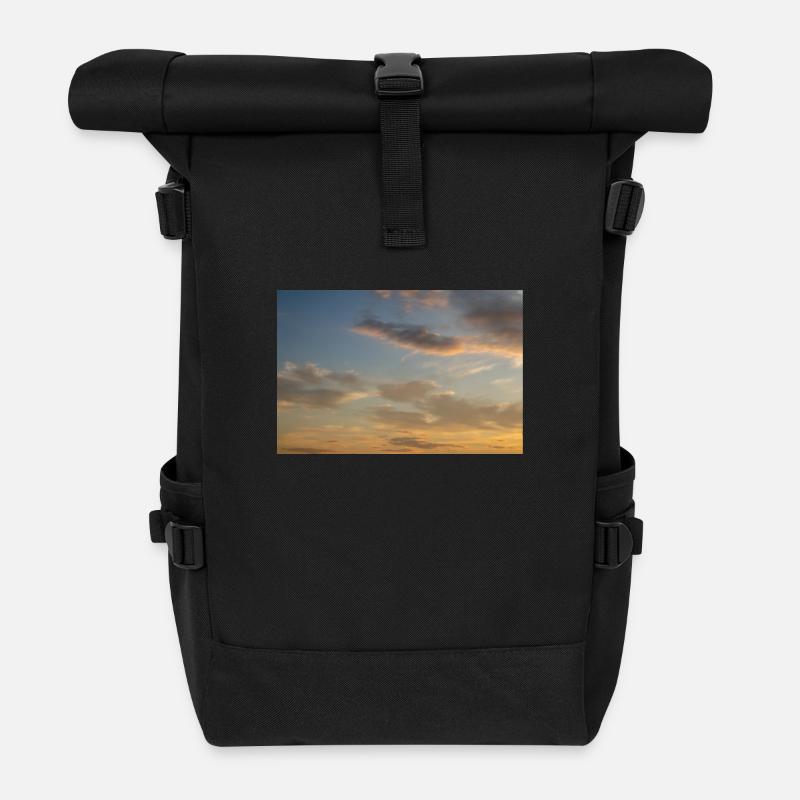 Unter dem Morgenhimmel - Rolltop Rucksack - Schwarz