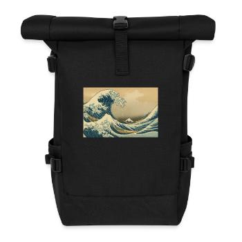 wave - Roll Top Backpack - black - Front