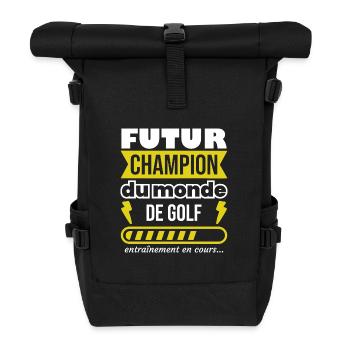 Futur champion du monde de golf,Sport,Cadeau - Sac à dos roll top - noir - Devant