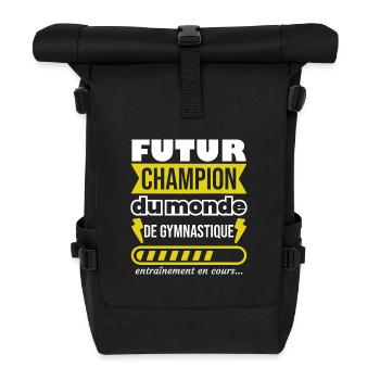 Futur champion du monde de gymnastique,Sport,Gym - Sac à dos roll top - noir - Devant