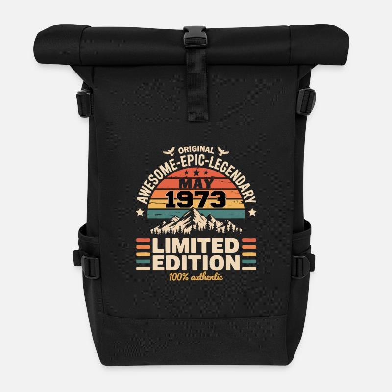 Mai 1973 - Mai 1973 - Rolltop Rucksack - Schwarz