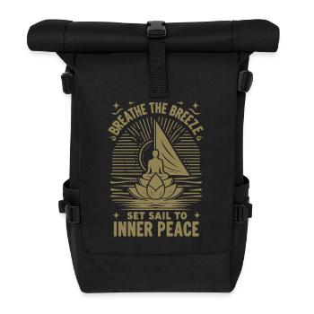Segeln Yoga The Breeze Inner Peace - Rolltop Rucksack - Schwarz - Vorne
