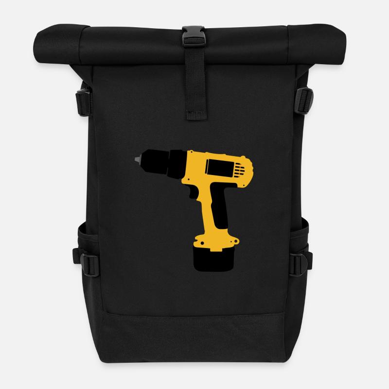 drilling machine - Roll Top Backpack - black