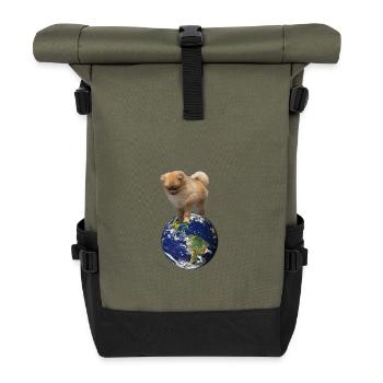 Meine Welt - Rolltop Rucksack - Olive/Schwarz - Vorne