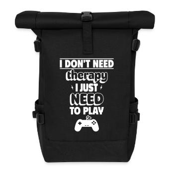 No therapy, only my console needed - Roll Top Backpack - black - Front