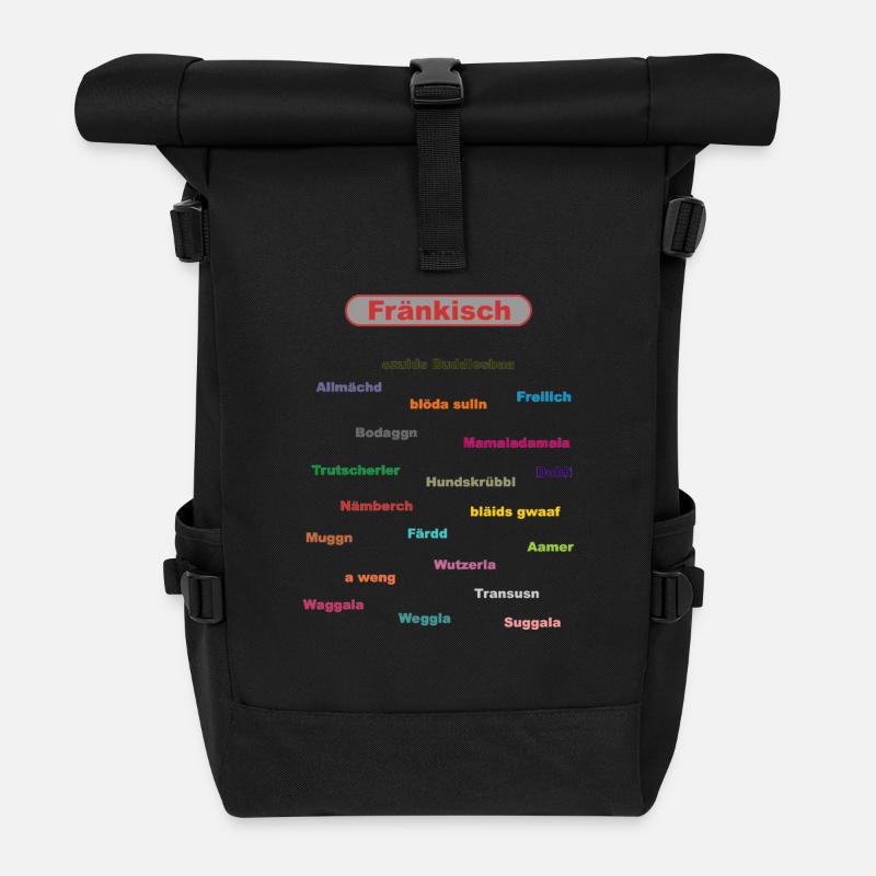franken rs - Rolltop Rucksack - Schwarz