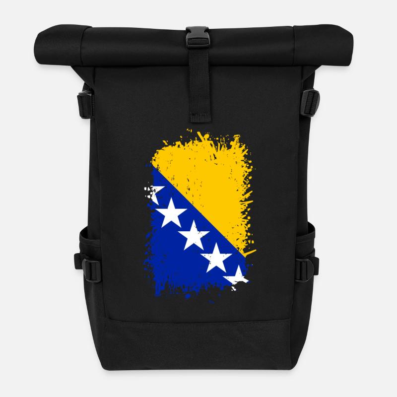 Bosnie - Sac à dos roll top - noir