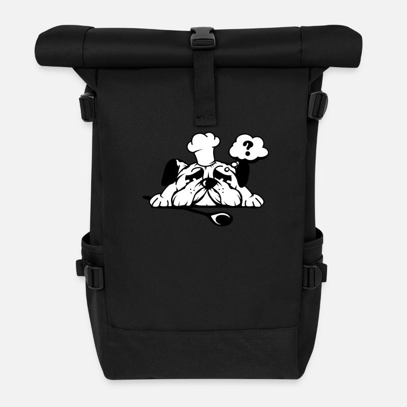 Comic Sprechblase Fragezeichen - Rolltop Rucksack - Schwarz