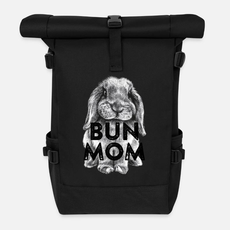 Bun Mom #2 - Rolltop Rucksack - Schwarz
