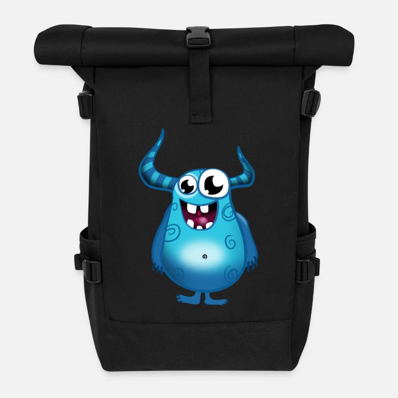 Monster - Rolltop Rucksack - Schwarz