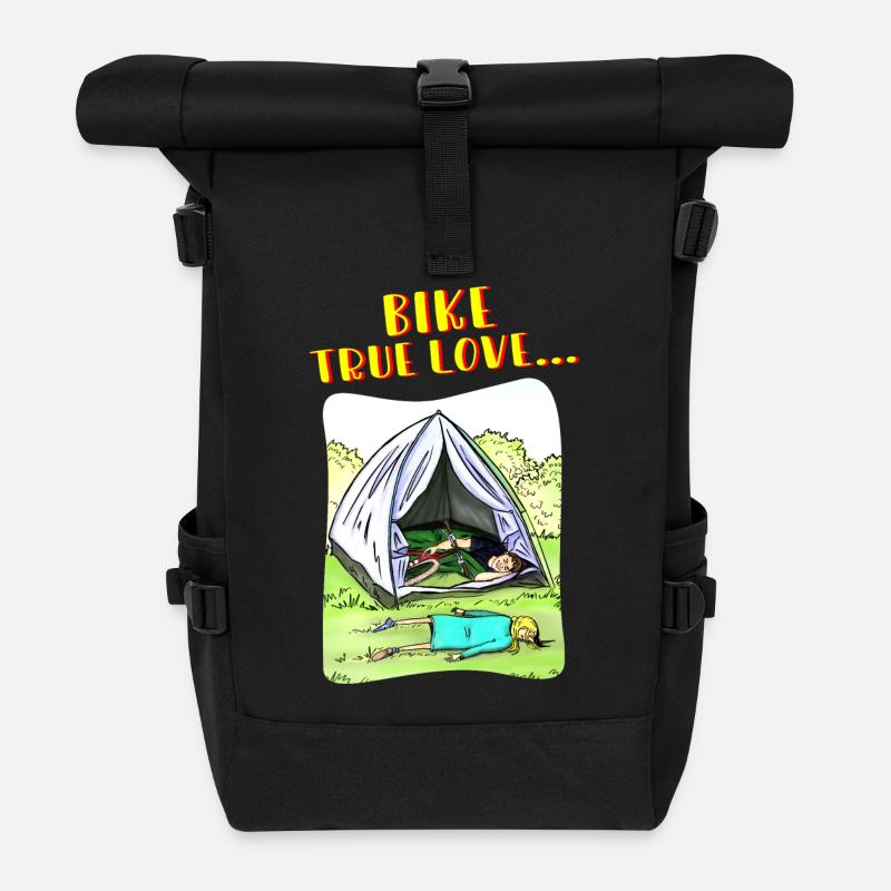Bike True Love Camping - Roll Top Backpack - black
