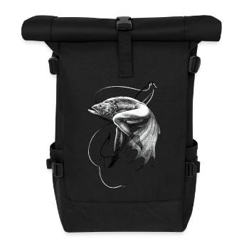 Die umgekehrte Meerjungfrau - Rolltop Rucksack - Schwarz - Vorne