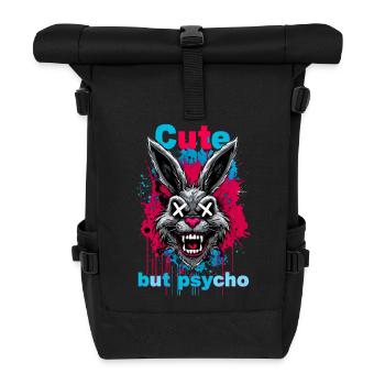 Lapin mignon mais psychopathe - Sac à dos roll top - noir - Devant