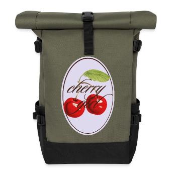 Cherry Girl Vintagelook - Rolltop Rucksack - Olive/Schwarz - Vorne