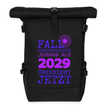 2029 - Rolltop Rucksack - Schwarz - Vorne