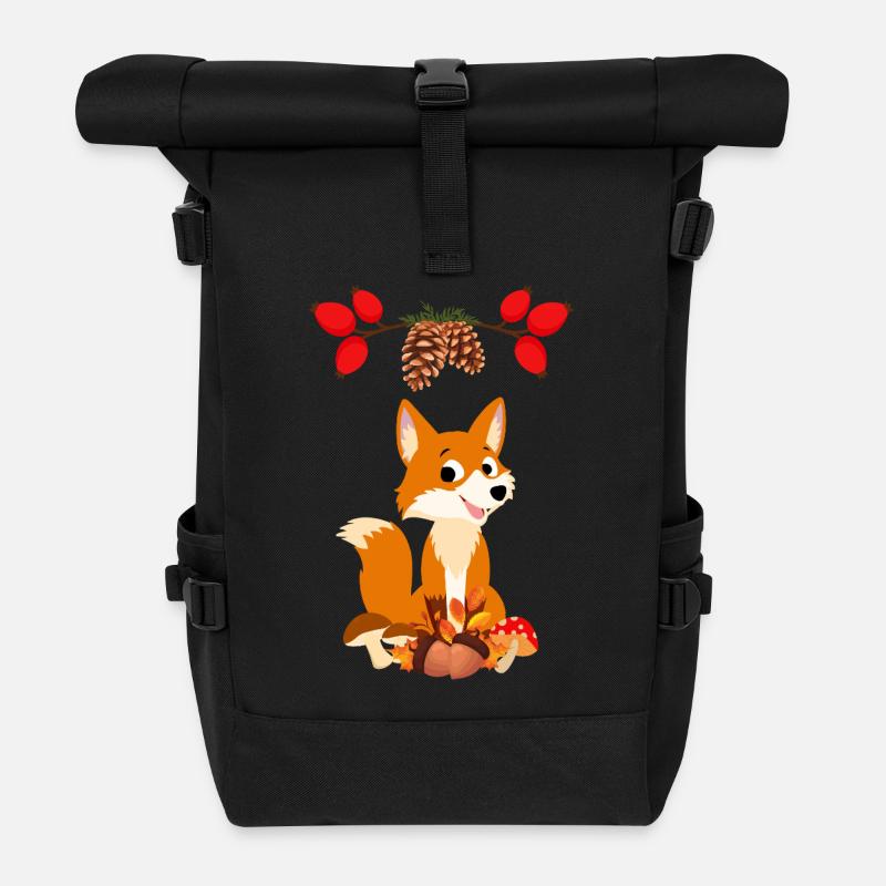Fuchs  - Rolltop Rucksack - Schwarz