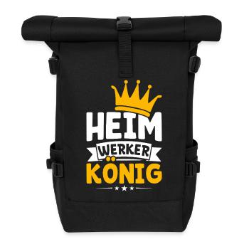 Roi de l’amélioration de l’habitat – Funny Craftsman Design - Sac à dos roll top - noir - Devant