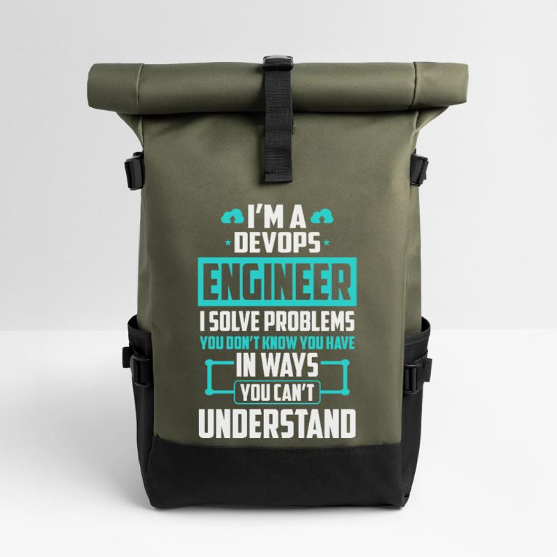 DevOps Engineer I Solve Problems You Cant Roll Top Backpack