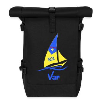 Voilier Var 83 - Sac à dos roll top - noir - Devant