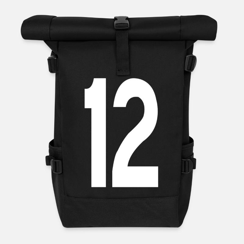 12 Zwölf - Rolltop Rucksack - Schwarz