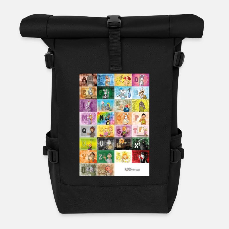 Deutsches Fingeralphabet 1 / - Rolltop Rucksack - Schwarz