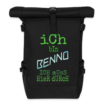 Benno as a first name - Roll Top Backpack - black - Front