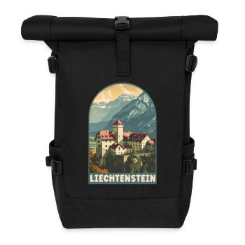 Découvrez l’art de voyage du château de Liechtenstein Vaduz - Sac à dos roll top - noir - Devant