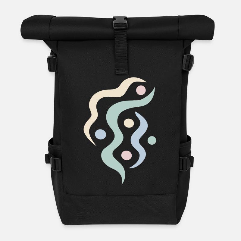 Yoga design_12 - Sac à dos roll top - noir