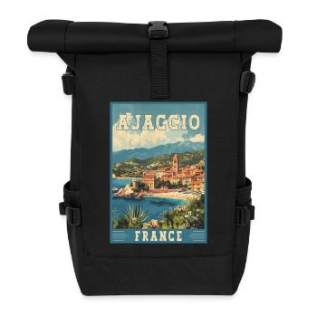 Experience Ajaccio France - Mediterranean Paradise - Roll Top Backpack - black - Front