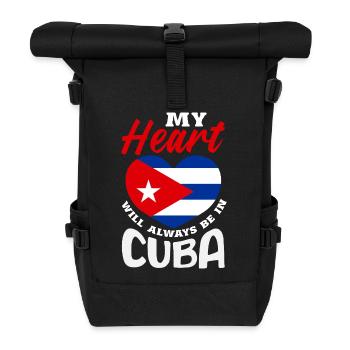 Cuba Pride & Home - Design du drapeau de Cuba - Sac à dos roll top - noir - Devant