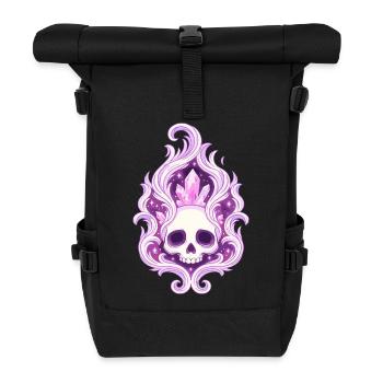 Crystal Skull Flame Spell - Roll Top Backpack - black - Front
