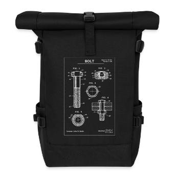 Bolt Blueprint Patent Diagram - Roll Top Backpack - black - Front