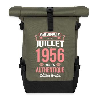 Anniversaire 70 ans - Originale - Juillet 1956 - Sac à dos roll top - olive/noir - Devant