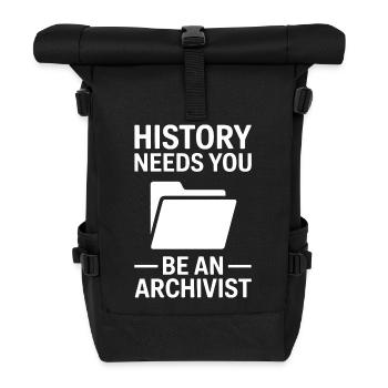 History Needs You Archivist - Roll Top Backpack - black - Front