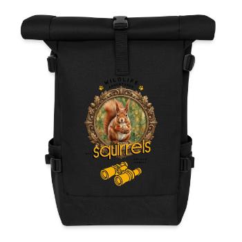 Jumelles Écureuil Aventure Animaux sauvages - Sac à dos roll top - noir - Devant