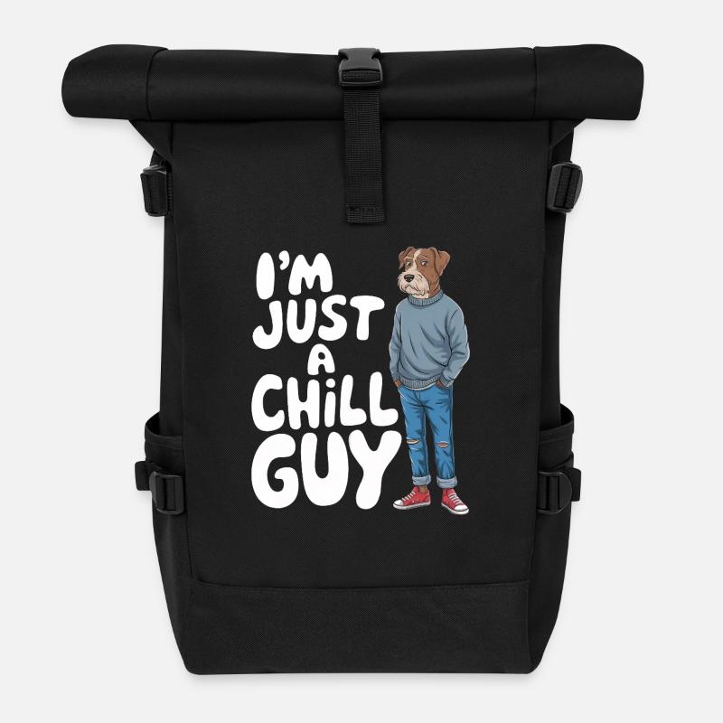 I'm just a Chill Guy Meme - Rolltop Rucksack - Schwarz