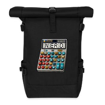 Retro Taschenrechner - Calculatrice Nerd - Sac à dos roll top - noir - Devant