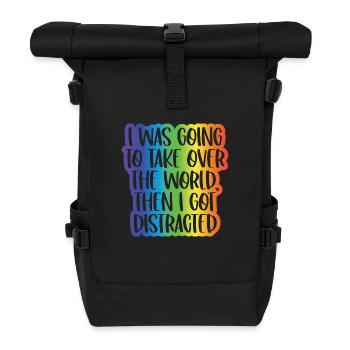 ADHD - Roll Top Backpack - black - Front