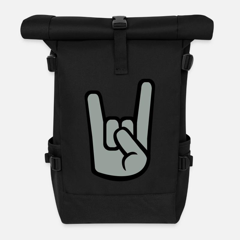 Metal - Rolltop Rucksack - Schwarz